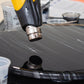 TotalBoat Epoxy Black Marble Effect Countertop Kit using a heat gun to remove bubbles from poured epoxy