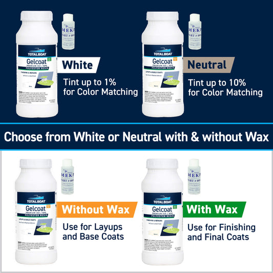 TotalBoat Gelcoat: Choose from White or Neutral with & without Wax