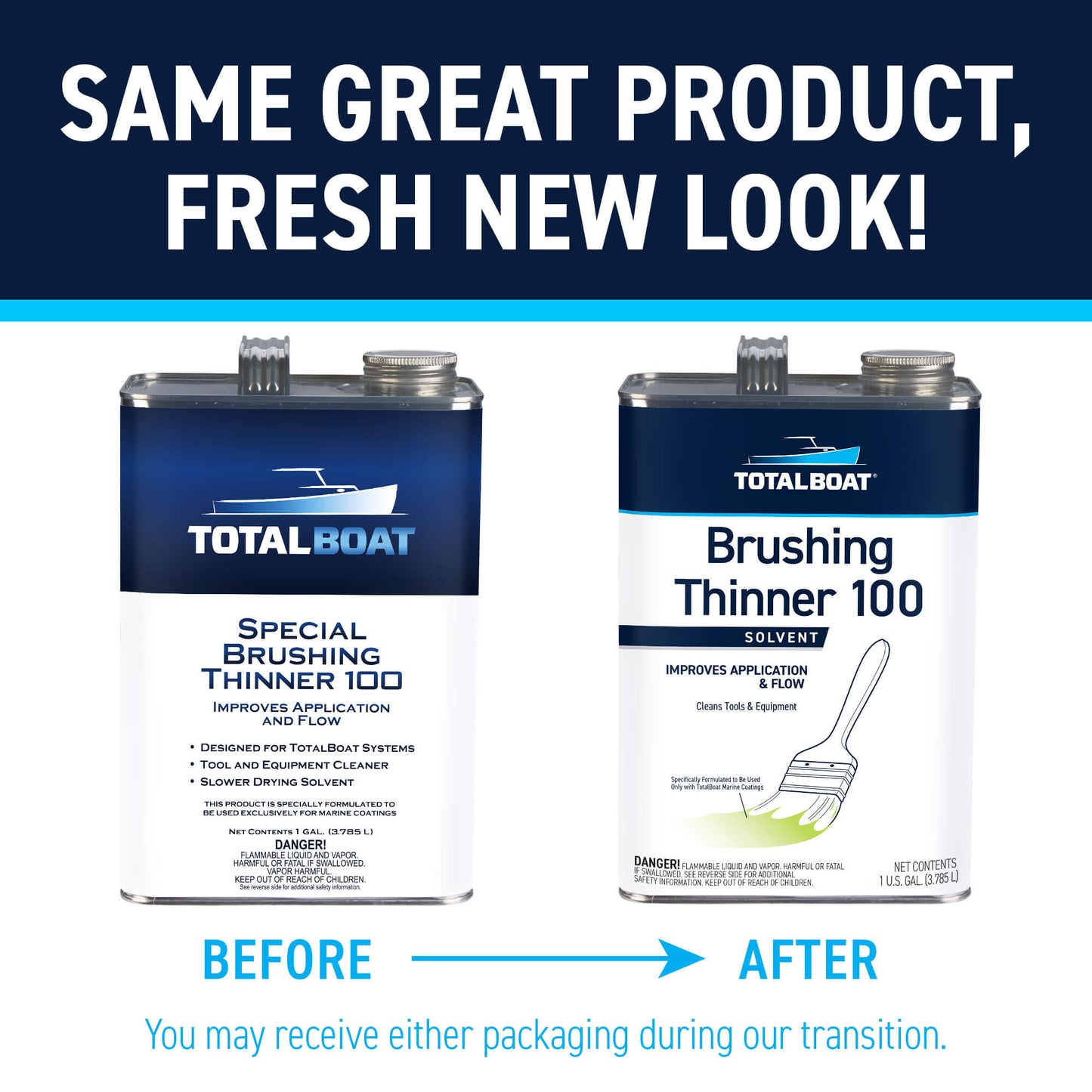 TotalBoat Special Brushing Thinner 100: Same Great Product, Fresh New Look!