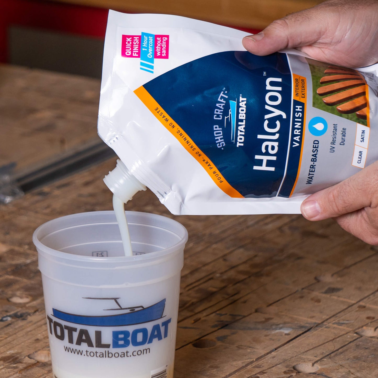 TotalBoat Halcyon being poured
