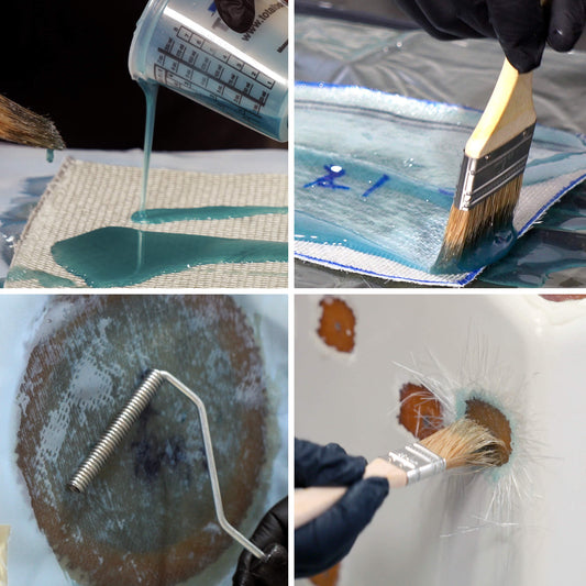 TotalBoat Polyester Laminating Resin pour and application